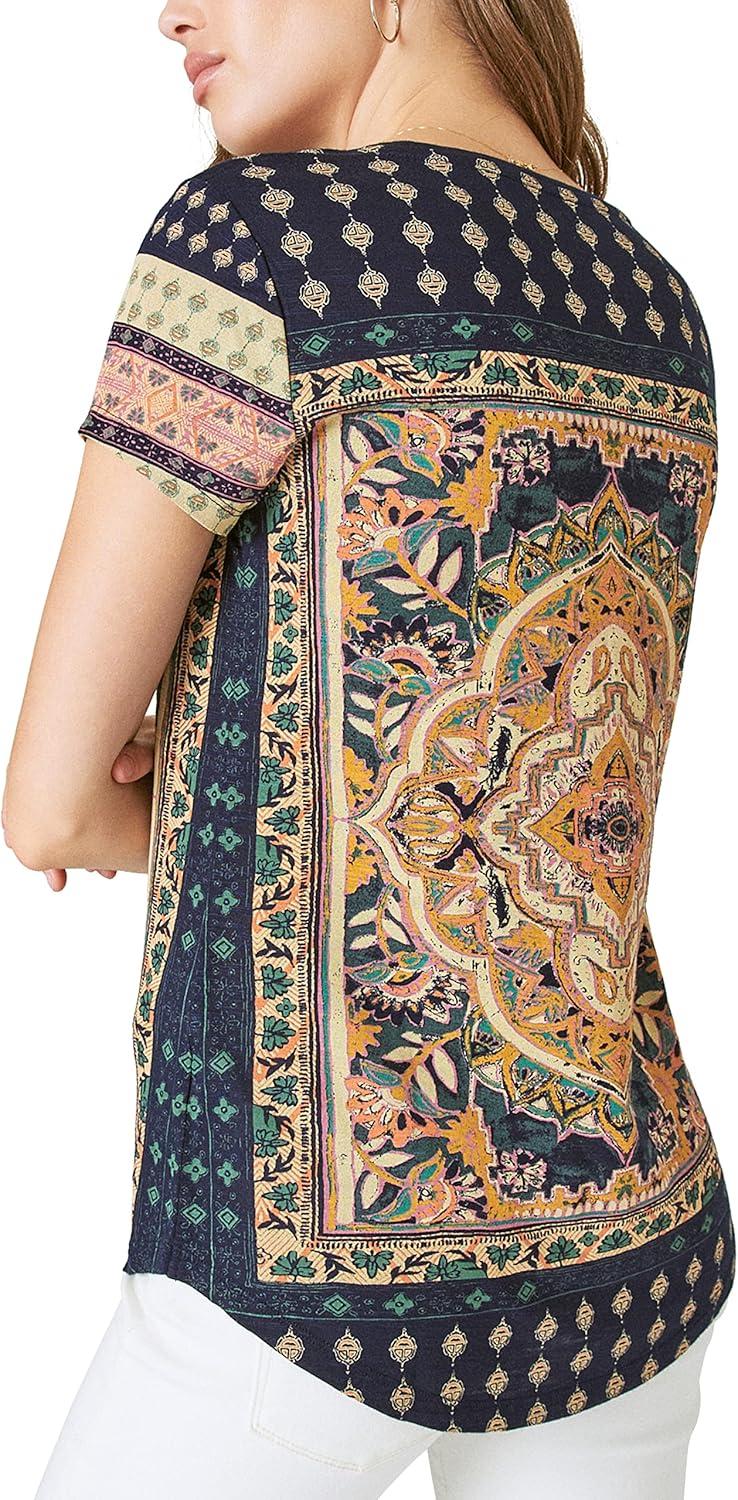 imageLucky Brand Womens Persian Carpet TeeNavy Multi