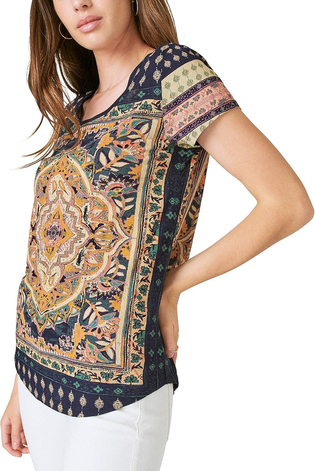 imageLucky Brand Womens Persian Carpet TeeNavy Multi