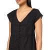 Lucky Brand Womens Button Front Lace Mini Dress(Meteorite)