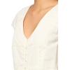 Lucky Brand Womens Button Front Lace Mini Dress(Whisper White)
