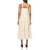 Lucky Brand Womens Embroidered Lace Tiered Maxi Dress(Cream)