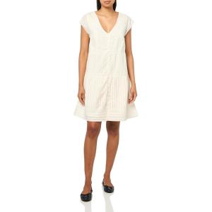 Lucky Brand Womens Button Front Lace Mini Dress(Whisper White)