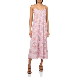Lucky Brand Womens Floral Lace Trimmed Slip Dress(Pink Floral)