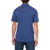 Lucky Brand Mens Linen Short Sleeve Button Up Shirt(#40065 Blue Depths)