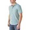 Lucky Brand Mens Linen Short Sleeve Button Up Shirt(Sagebrush Green)