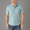 Lucky Brand Mens Linen Short Sleeve Button Up Shirt(Sagebrush Green)