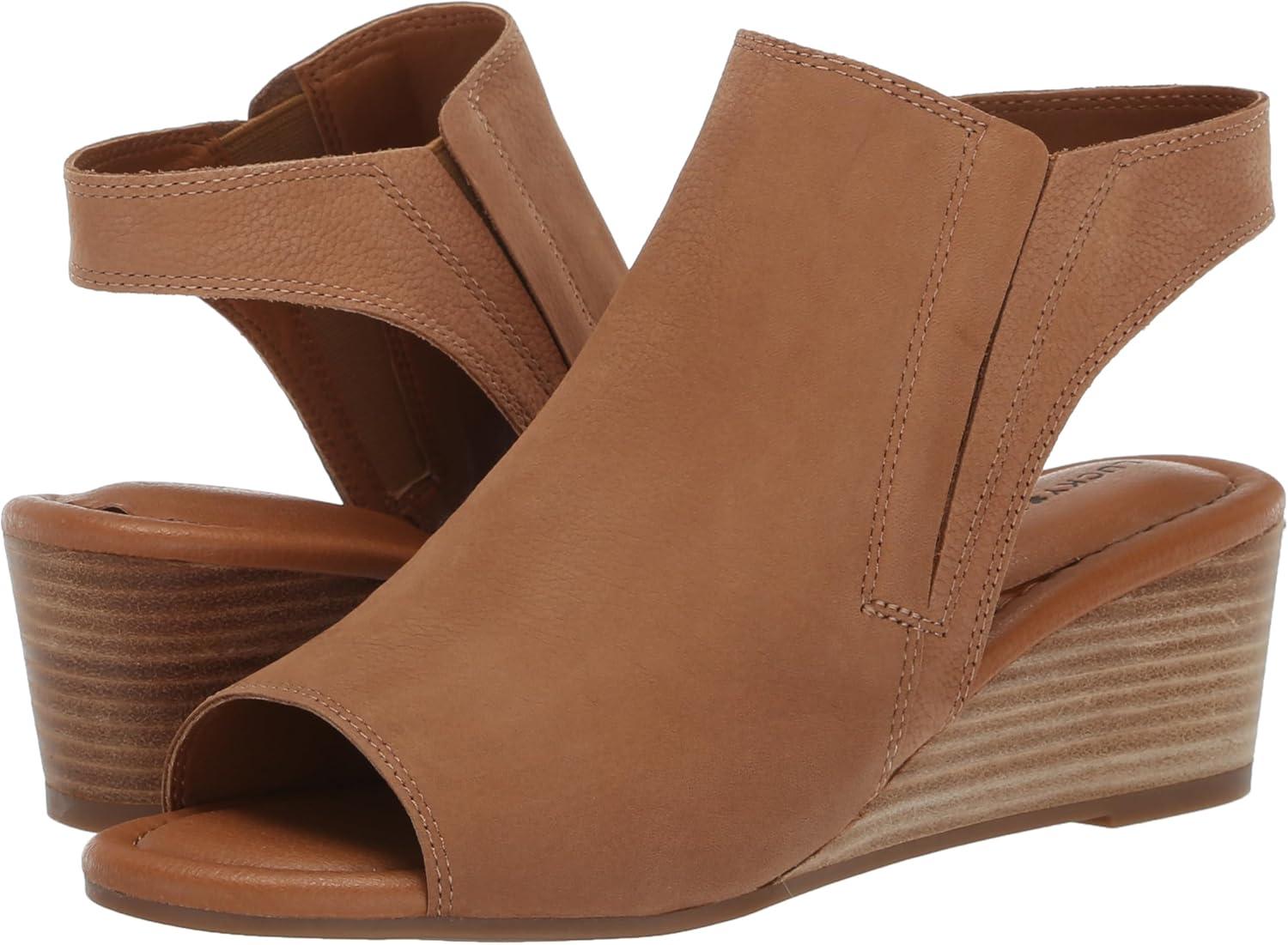 imageLucky Brand womens Movisa Wedge SandalLatte