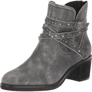 Lucky Brand womens Callam Studded Strap Bootie(Charcoal)