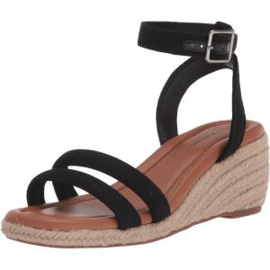 Lucky Brand womens Nasli Espadrille Wedge Sandal(Black)