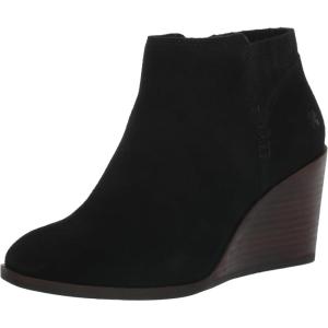 Lucky Brand womens Zorla Wedge Bootie(Black Suede)