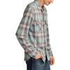 Lucky Brand Mens Brushed Long Sleeve Knit Shirting(Blue Multi)