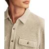 Lucky Brand Mens Brushed Long Sleeve Knit Shirting(Heather Grey)