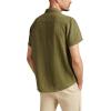 Lucky Brand Mens Short Sleeve Double Weave Utility Shirt(Deep Lichen Green)