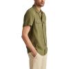 Lucky Brand Mens Short Sleeve Double Weave Utility Shirt(Deep Lichen Green)