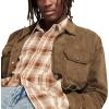 Lucky Brand Mens Dobby Western Long Sleeve Shirt(Brown Multi)