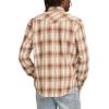 Lucky Brand Mens Dobby Western Long Sleeve Shirt(Brown Multi)