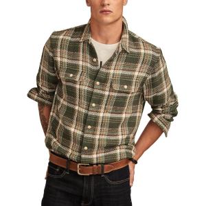 Lucky Brand Mens Herringbone Humboldt(Green Plaid)