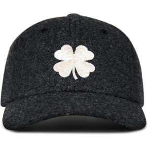 Lucky Brand unisex-adult Wool Embroidered Baseball Cap With Adjustable Straps for Men and Women (One Size Fits Most)(Clover – Grey)