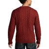 Lucky Brand Mens Cable Crew Neck Sweater(Cabernet)