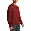 Lucky Brand Mens Cable Crew Neck Sweater(Cabernet)