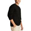 Lucky Brand Mens Cable Crew Neck Sweater(Dark Black)