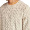 Lucky Brand Mens Cable Crew Neck Sweater(Tofu)