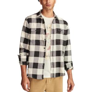 Lucky Brand mens Plaid Cloud Soft Flannel(Black Multi)