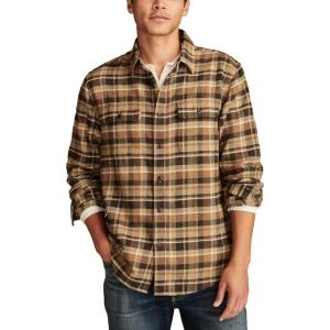 Lucky Brand mens Plaid Cloud Soft Flannel(Brown Multi)
