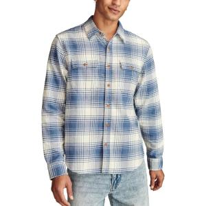 Lucky Brand mens Plaid Cloud Soft Flannel(Light Blue Multi)