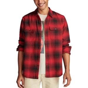 Lucky Brand mens Plaid Cloud Soft Flannel(Red Multi)