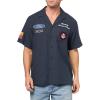 Lucky Brand Mens Ford Mechanic Short Sleeve Shirt(Blue Nights)