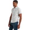 Lucky Brand Mens Short Sleeve Button Up One Pocket San Gabriel Shirt(Blue Print 2.0)
