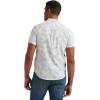 Lucky Brand Mens Short Sleeve Button Up One Pocket San Gabriel Shirt(Blue Print)