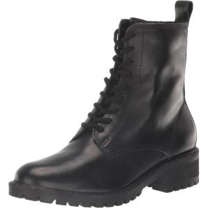 Lucky Brand womens Kancie Combat Boot(Black)