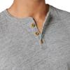 Lucky Brand Mens Short Sleeve Linen Henley Shirt(Blackened Pearl)