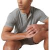 Lucky Brand Mens Short Sleeve Linen Henley Shirt(Blackened Pearl)