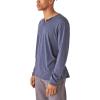 Lucky Brand Mens Venice Burnout Stripe Long Sleeve Notch Neck TeeVenice Burnout Stripe Long Sleeve Notch Neck Tee(Black Iris)