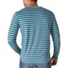 Lucky Brand Mens Venice Burnout Stripe Long Sleeve Notch Neck TeeVenice Burnout Stripe Long Sleeve Notch Neck Tee(Blue Multi)
