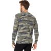 Lucky Brand Mens Venice Burnout Stripe Long Sleeve Notch Neck TeeVenice Burnout Stripe Long Sleeve Notch Neck Tee(Camo (Army Colors))