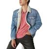 Lucky Brand Mens Venice Burnout Stripe Long Sleeve Notch Neck TeeVenice Burnout Stripe Long Sleeve Notch Neck Tee(Cardinal)
