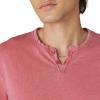 Lucky Brand Mens Venice Burnout Stripe Long Sleeve Notch Neck TeeVenice Burnout Stripe Long Sleeve Notch Neck Tee(Cardinal)