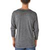 Lucky Brand Mens Venice Burnout Stripe Long Sleeve Notch Neck TeeVenice Burnout Stripe Long Sleeve Notch Neck Tee(Jet Black)