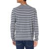 Lucky Brand Mens Venice Burnout Stripe Long Sleeve Notch Neck TeeVenice Burnout Stripe Long Sleeve Notch Neck Tee(Navy Multi)