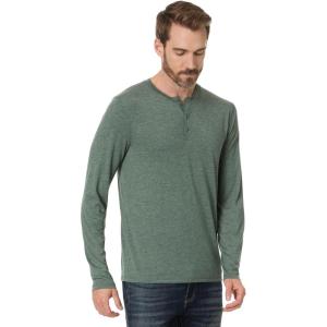 Lucky Brand Mens Tencel Jersey Long Sleeve Henley(Cilantro)