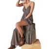 Lucky Brand Women’s Women’s Paisley Tiered Maxi Dress(Raven Multi)