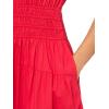 Solid Smocked Dropped Waist MIDI Dress(Lollipop)