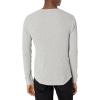 Lucky Brand Mens Men’s Garment Dye Thermal Crew(Heather Grey)