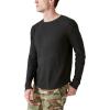 Lucky Brand Mens Men’s Garment Dye Thermal Crew(Jet Black)