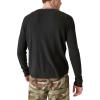 Lucky Brand Mens Men’s Garment Dye Thermal Crew(Jet Black)