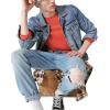 Lucky Brand Mens Men’s Garment Dye Thermal Crew(Pureed Pumpkin)